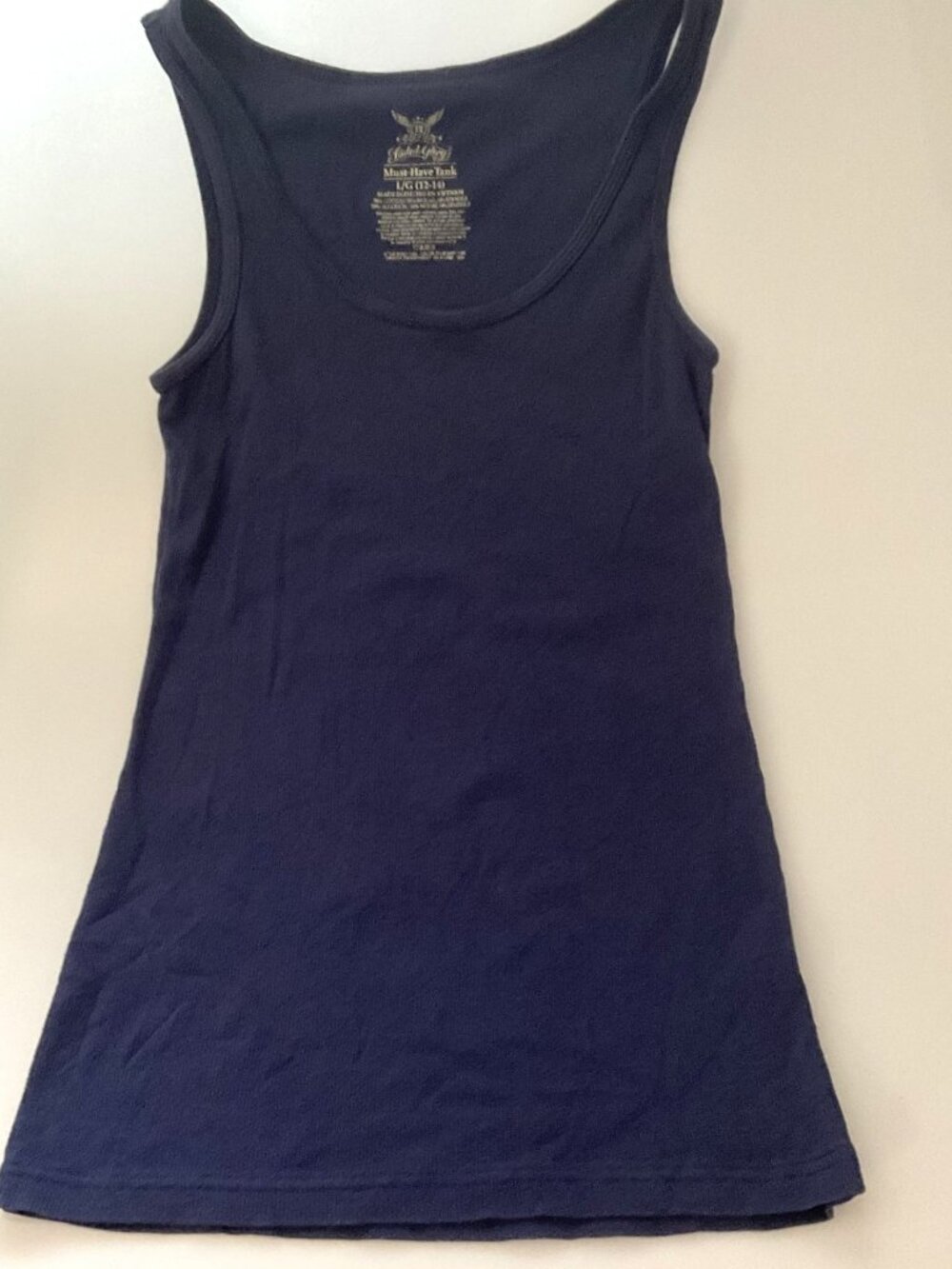 MUST HAVE BLUE RIBBED TANK TOPS BUNDLE (SET OF 2) - SIZE L 12-14 - Picture 9 of 16